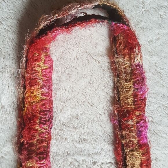 Crochet boho granny square & burlap tote bag - Picture 6 of 6